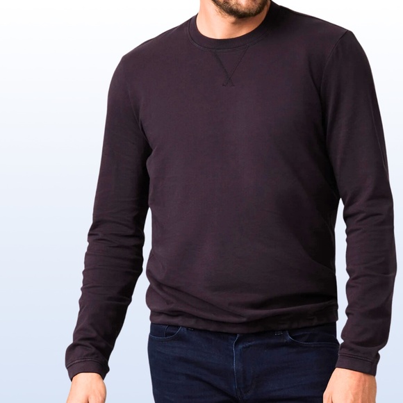 PAIGE Men's Jaxton French Terry Long-Sleeve Sweatshirt in Night Cap - 2XL - Picture 3 of 16